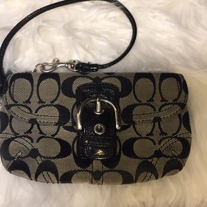 Coach monogram wristlet